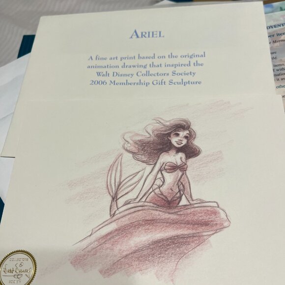 Disney Little Mermaid Ariel Seaside Serenade 2006 Collectors Society Sculpture - Picture 14 of 14